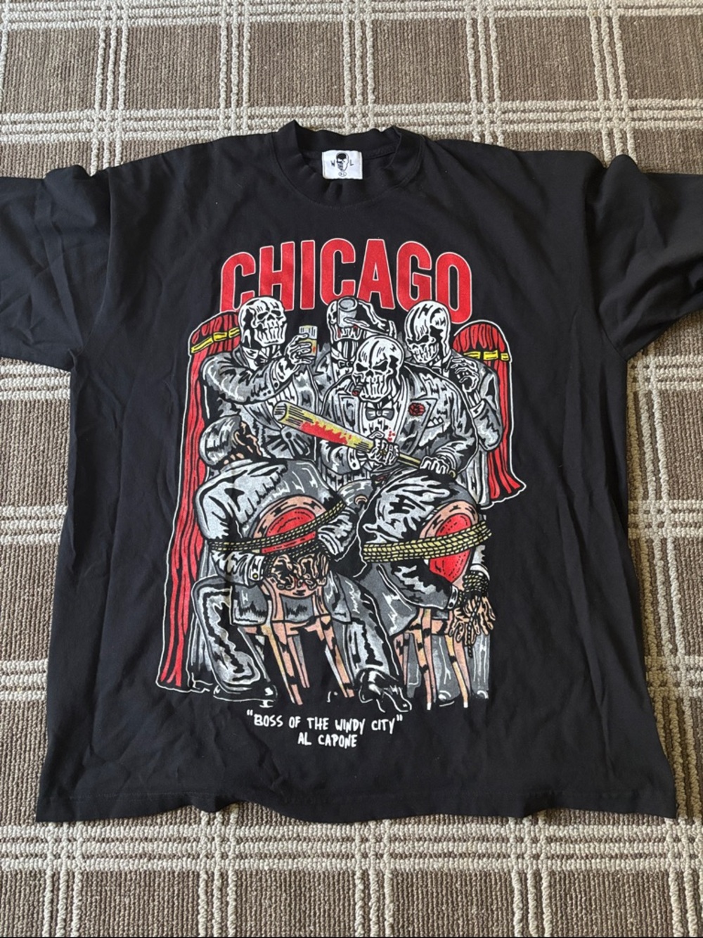 Warren Lotas Boss of the Windy City Al Capone Graphic tee size XL